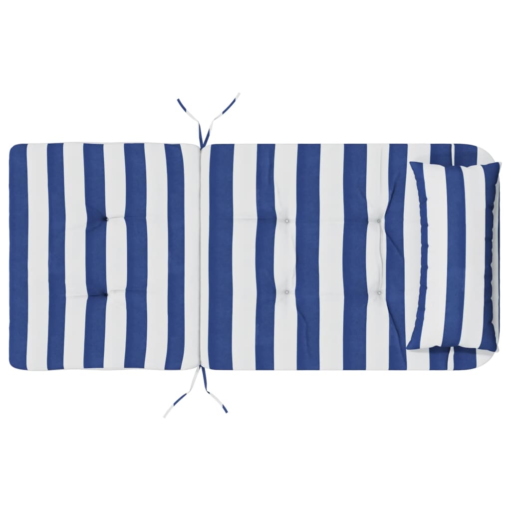 Stoelkussens Adirondack 2 st gestreept stof oxford wit en blauw is nu te koop bij PeponiXL, paradijselijk wonen!