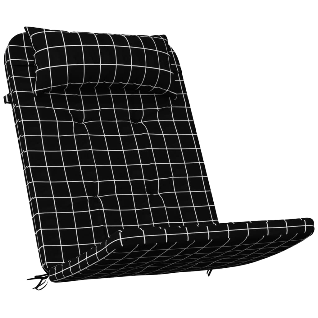 Adirondack Stoelkussens 2 st ruitpatroon oxford stof zwart is nu te koop bij PeponiXL, paradijselijk wonen!
