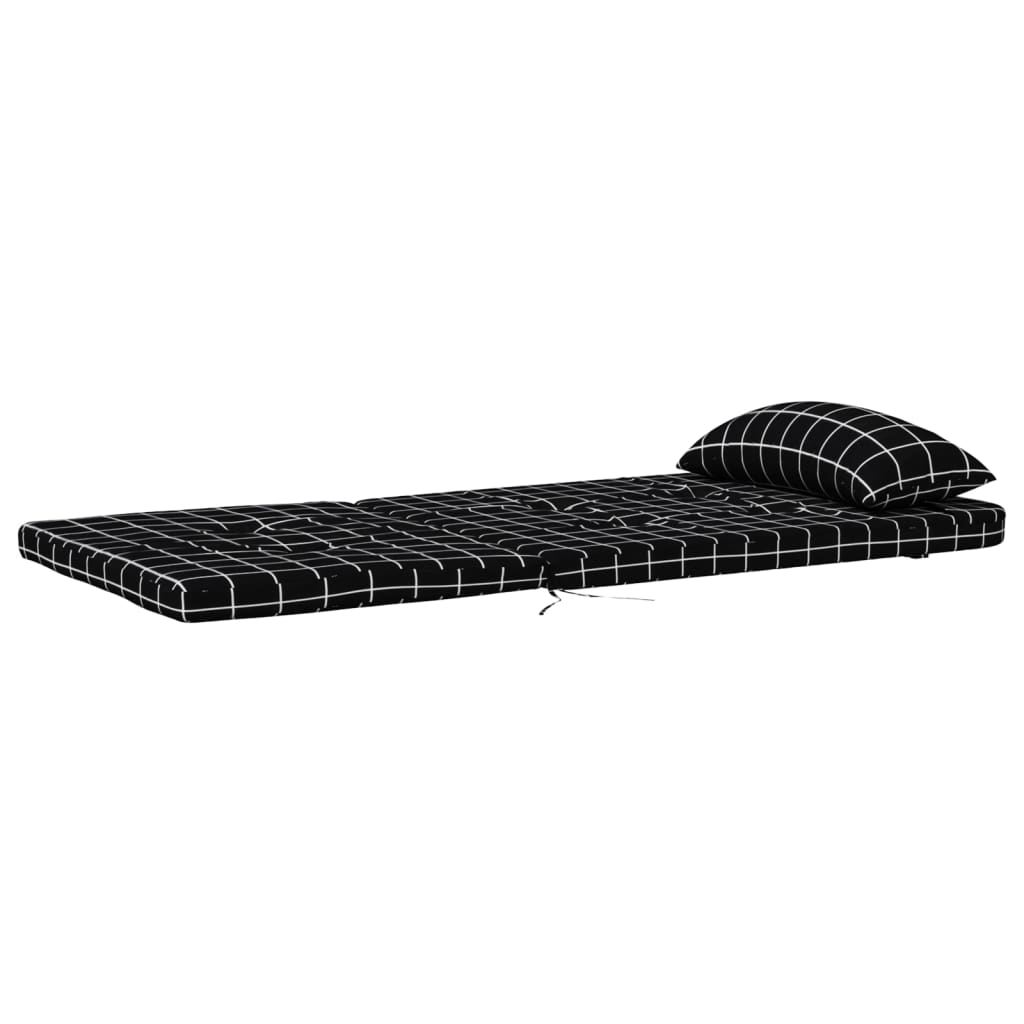 Adirondack Stoelkussens 2 st ruitpatroon oxford stof zwart is nu te koop bij PeponiXL, paradijselijk wonen!