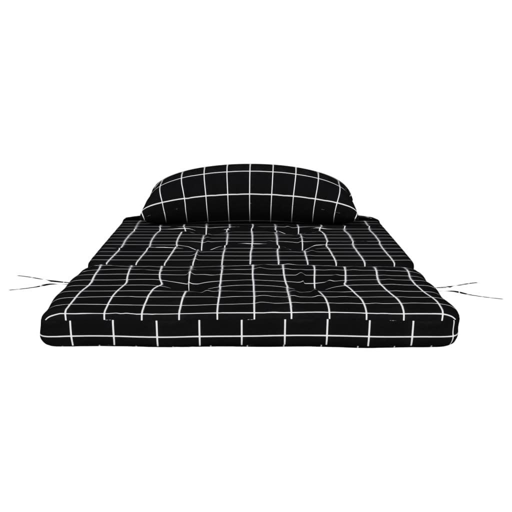 Adirondack Stoelkussens 2 st ruitpatroon oxford stof zwart is nu te koop bij PeponiXL, paradijselijk wonen!
