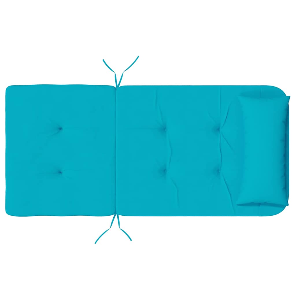 Stoelkussens Effen 2 pcs Turquoise 58 x 77 x 4,5 cm Oxford Stof is nu te koop bij PeponiXL, paradijselijk wonen!