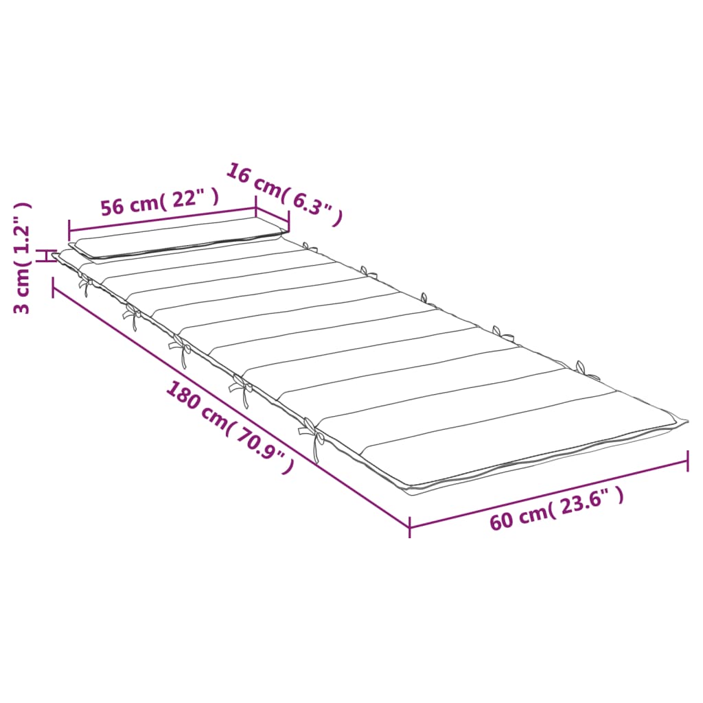 Ligbedkussen 180x60x3 cm oxford stof antracietkleurig is nu te koop bij PeponiXL, paradijselijk wonen!