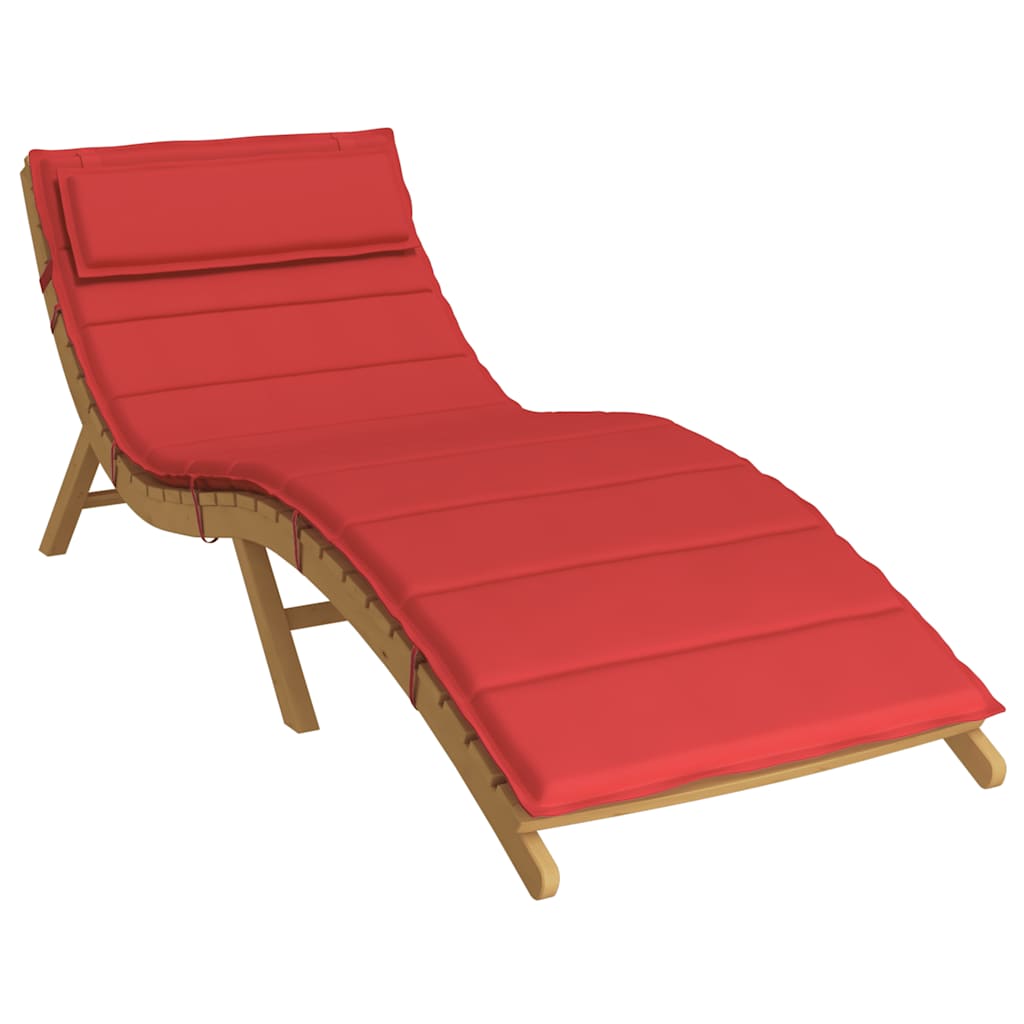 Ligbedkussen 180x60x4 cm oxford stof rood