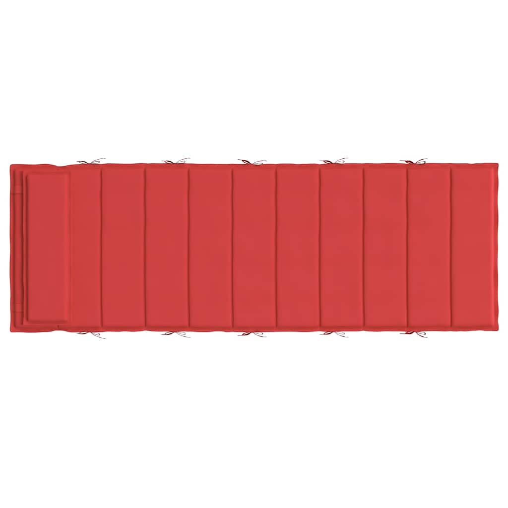 Ligbedkussen 180x60x4 cm oxford stof rood