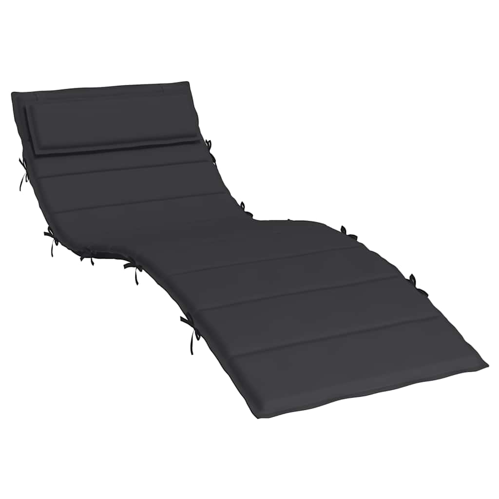 Ligbedkussen 180x60x4 cm oxford stof zwart is nu te koop bij PeponiXL, paradijselijk wonen!