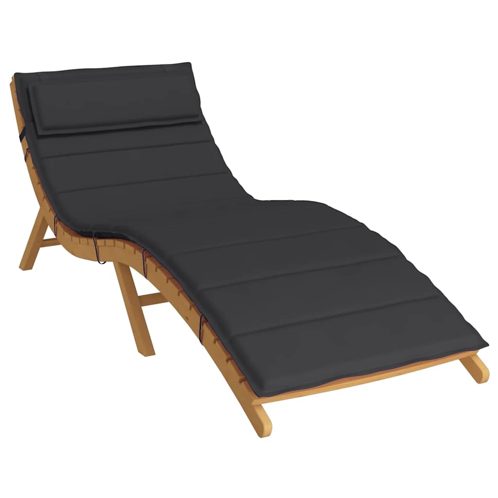 Ligbedkussen 180x60x4 cm oxford stof zwart is nu te koop bij PeponiXL, paradijselijk wonen!