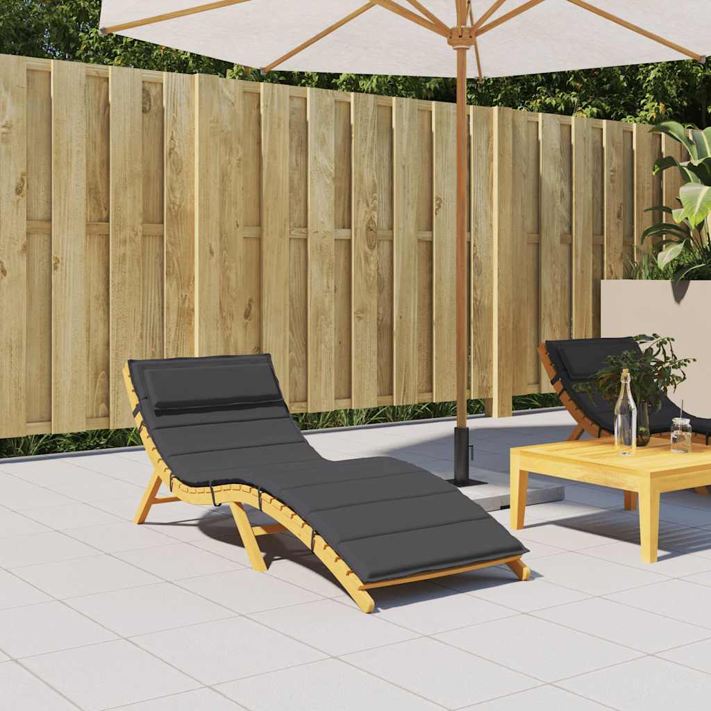 Ligbedkussen 180x60x4 cm oxford stof zwart is nu te koop bij PeponiXL, paradijselijk wonen!
