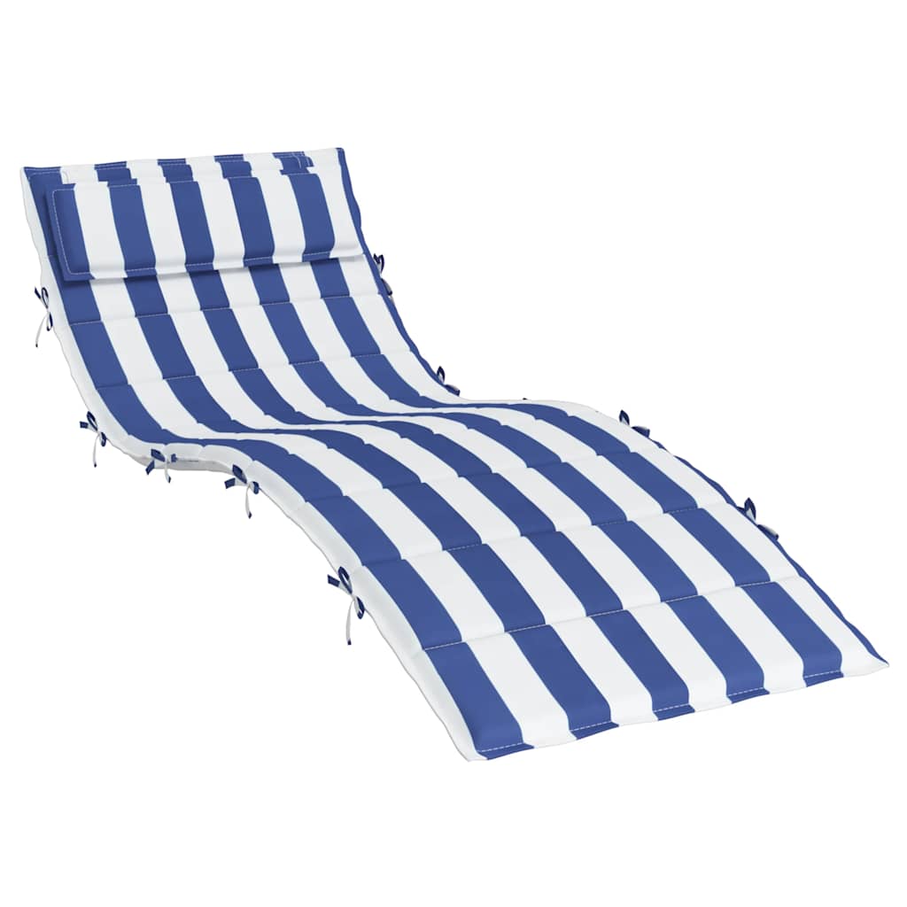 Ligbedkussen gestreept 180x60x4 cm oxford stof blauw en wit is nu te koop bij PeponiXL, paradijselijk wonen!