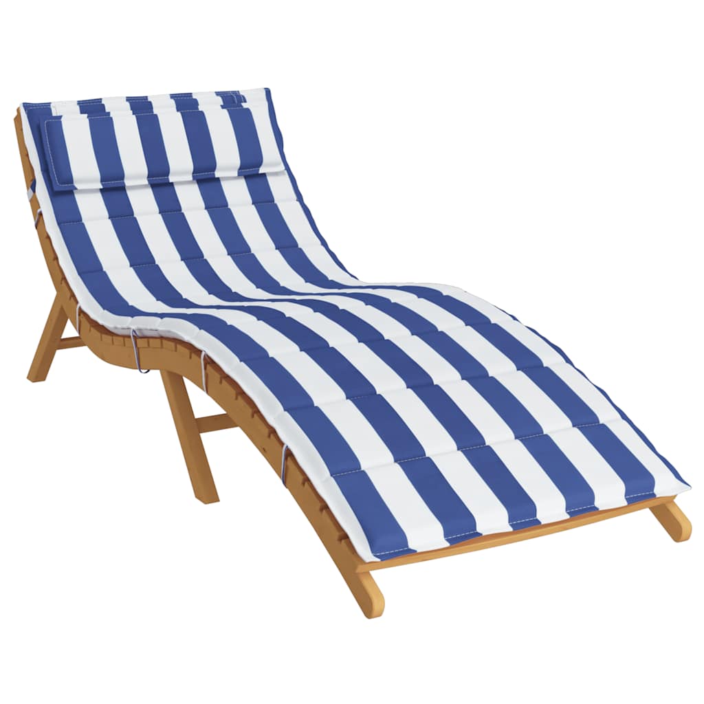 Ligbedkussen gestreept 180x60x4 cm oxford stof blauw en wit is nu te koop bij PeponiXL, paradijselijk wonen!