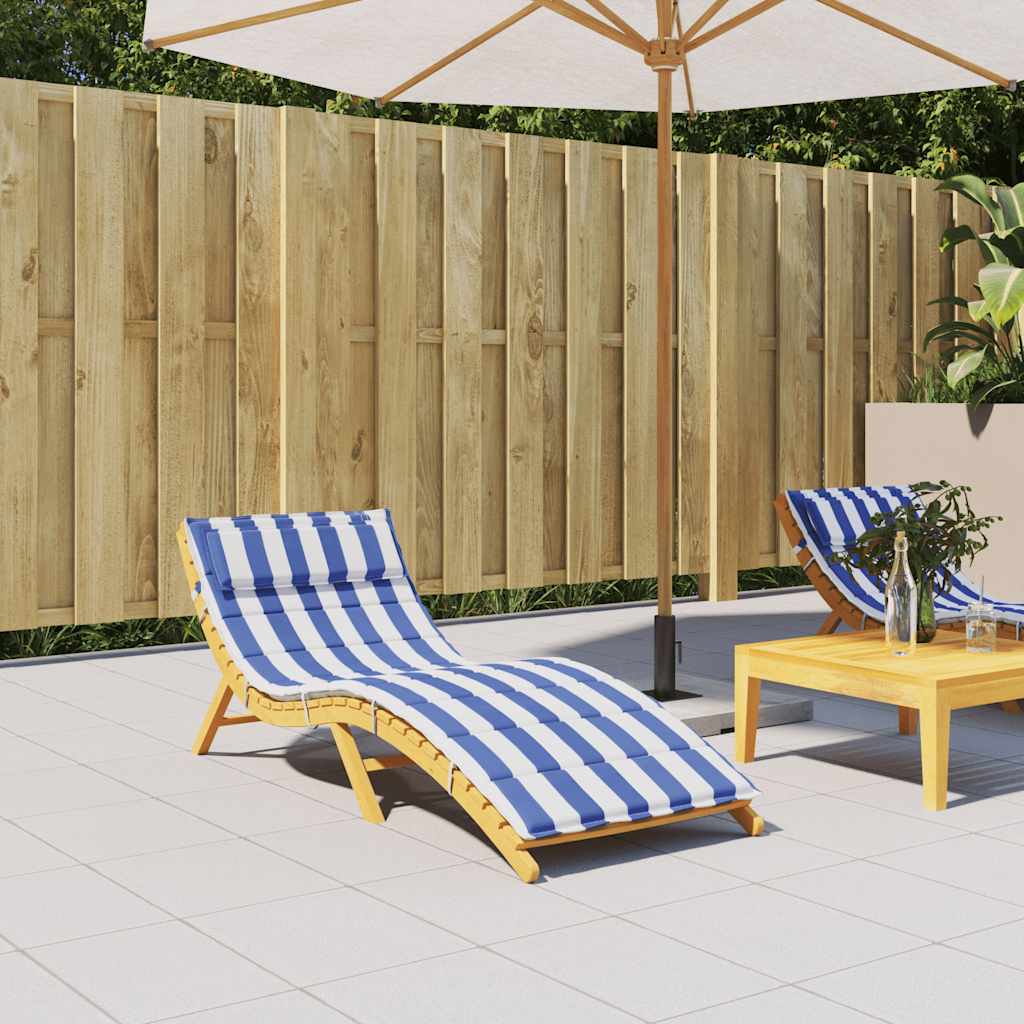 Ligbedkussen gestreept 180x60x4 cm oxford stof blauw en wit is nu te koop bij PeponiXL, paradijselijk wonen!