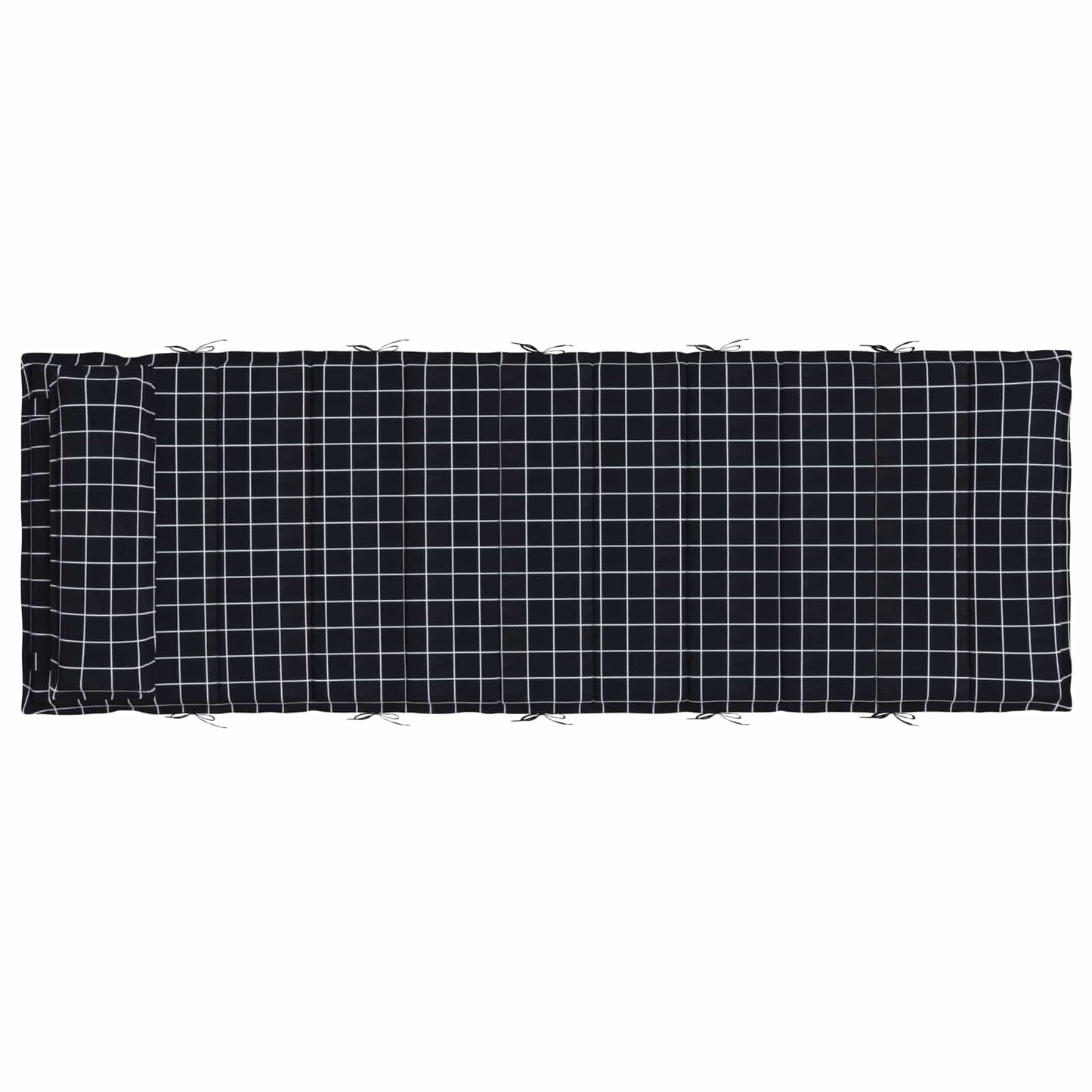 Zon Loungerkussen Zwart 178 x 60 x 4 cm Oxford stof