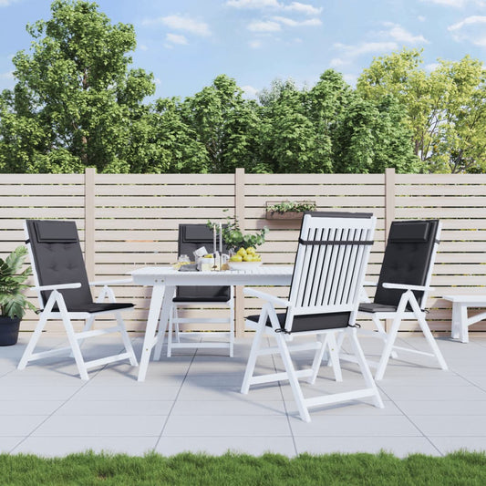 Stoelkussens 4 st hoge rug oxford stof antracietkleurig is nu te koop bij PeponiXL, paradijselijk wonen!