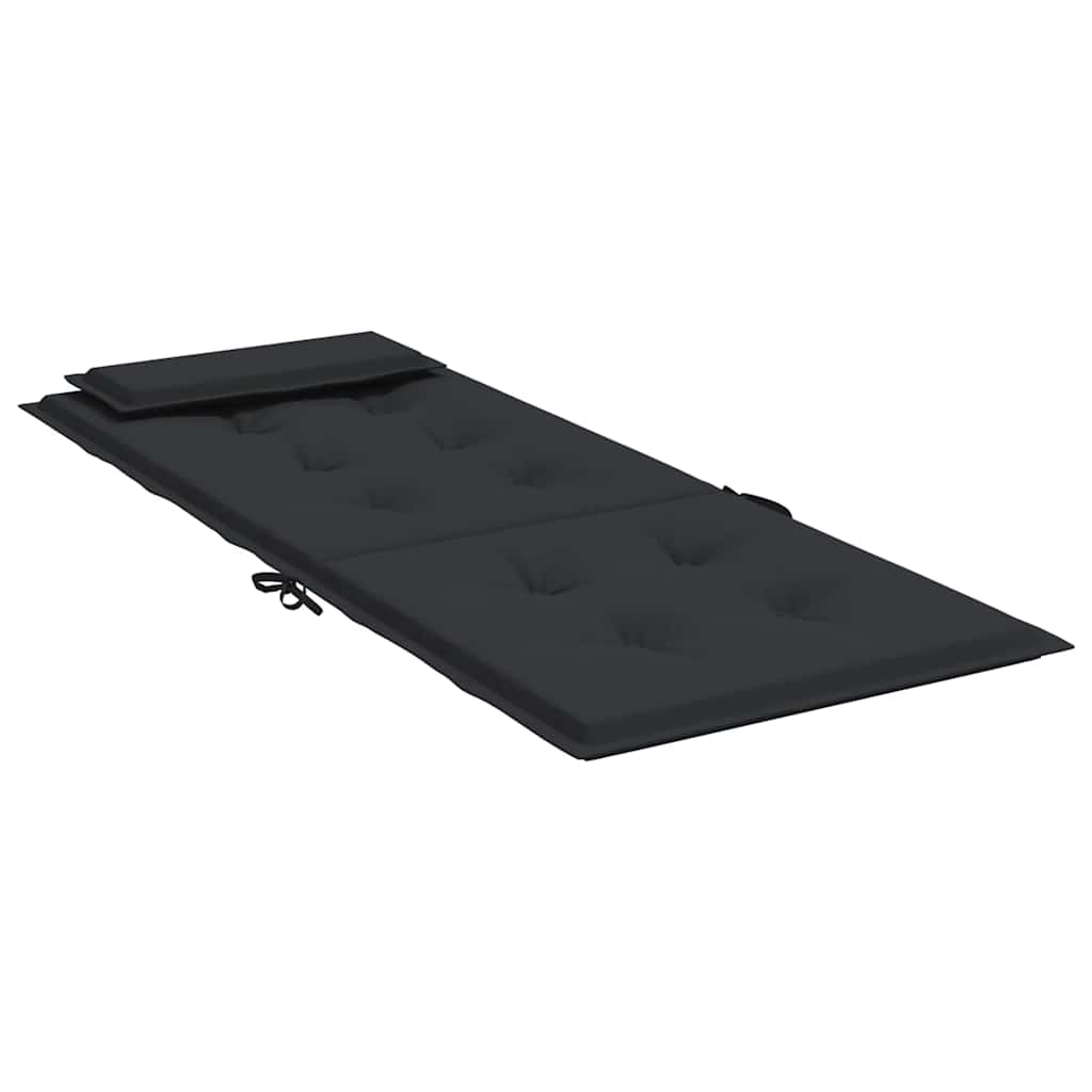 Stoelkussens 2 st hoge rug oxford stof zwart is nu te koop bij PeponiXL, paradijselijk wonen!