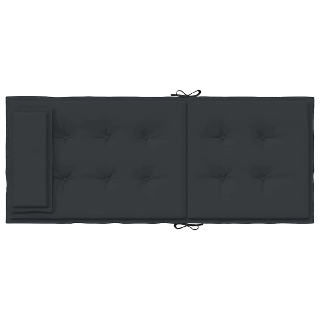 Stoelkussens 2 st hoge rug oxford stof zwart is nu te koop bij PeponiXL, paradijselijk wonen!