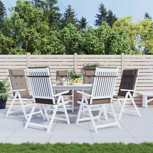 Stoelkussens 6 st hoge rug oxford stof taupe is nu te koop bij PeponiXL, paradijselijk wonen!