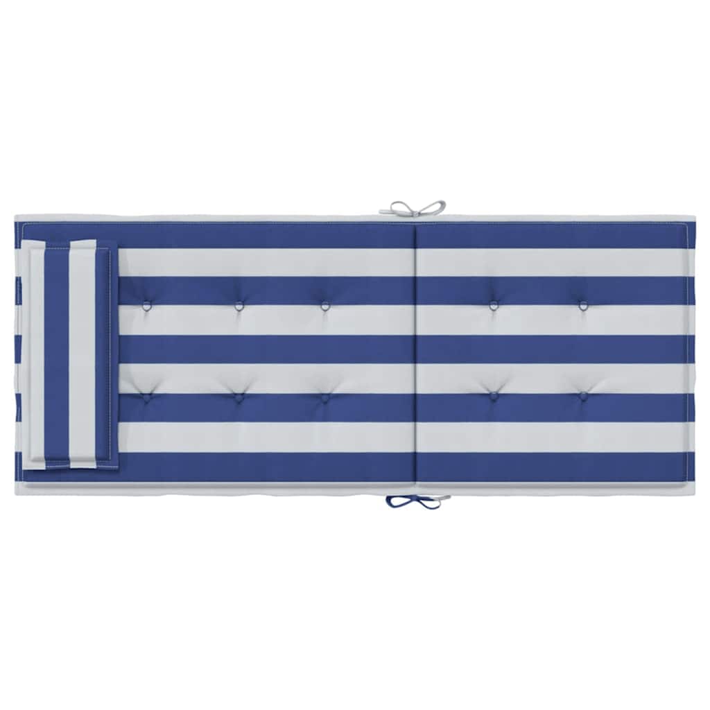 Stoelkussens 4 st hoge rug gestreept oxford stof wit en blauw is nu te koop bij PeponiXL, paradijselijk wonen!