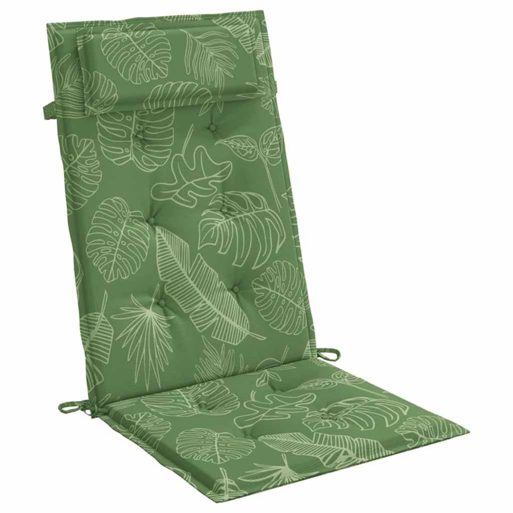 Stoelkussens 2 st hoge rug bladpatroon oxford stof is nu te koop bij PeponiXL, paradijselijk wonen!