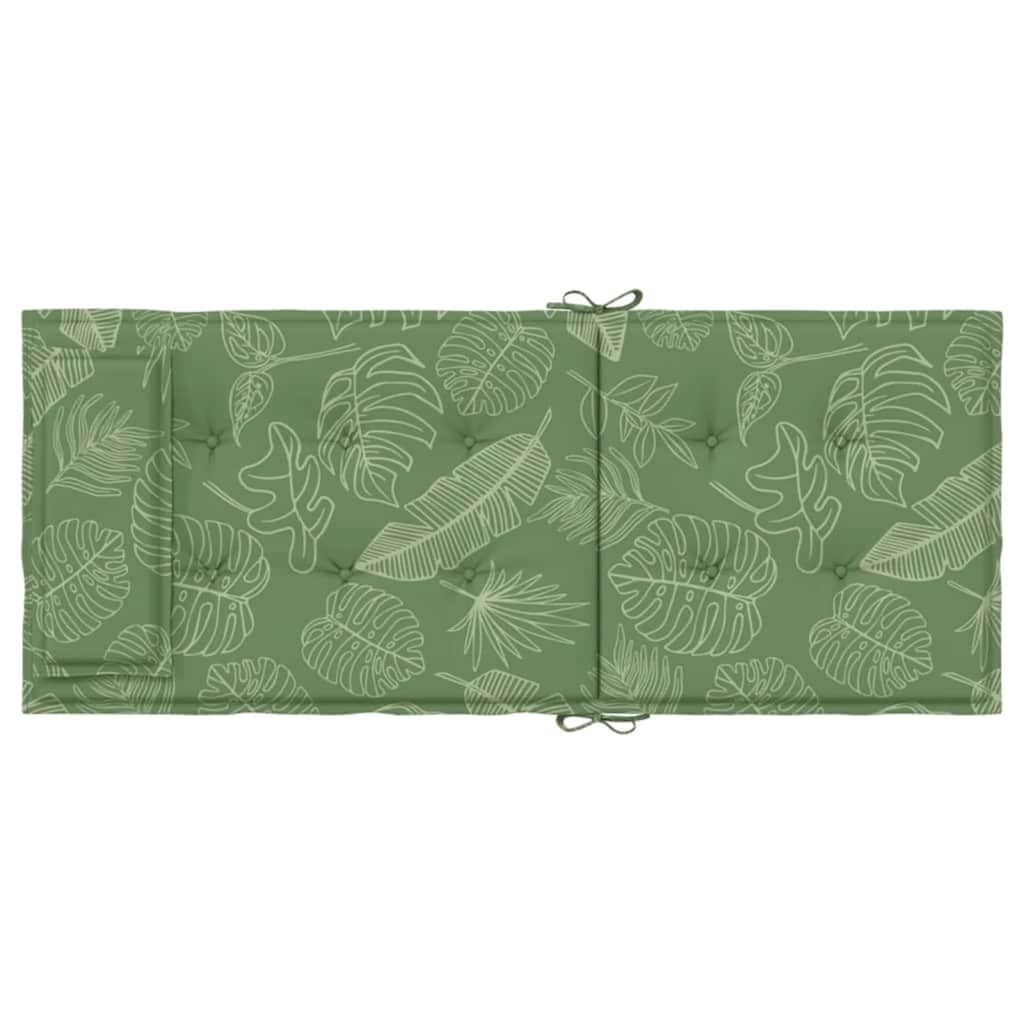 Stoelkussens 2 st hoge rug bladpatroon oxford stof is nu te koop bij PeponiXL, paradijselijk wonen!