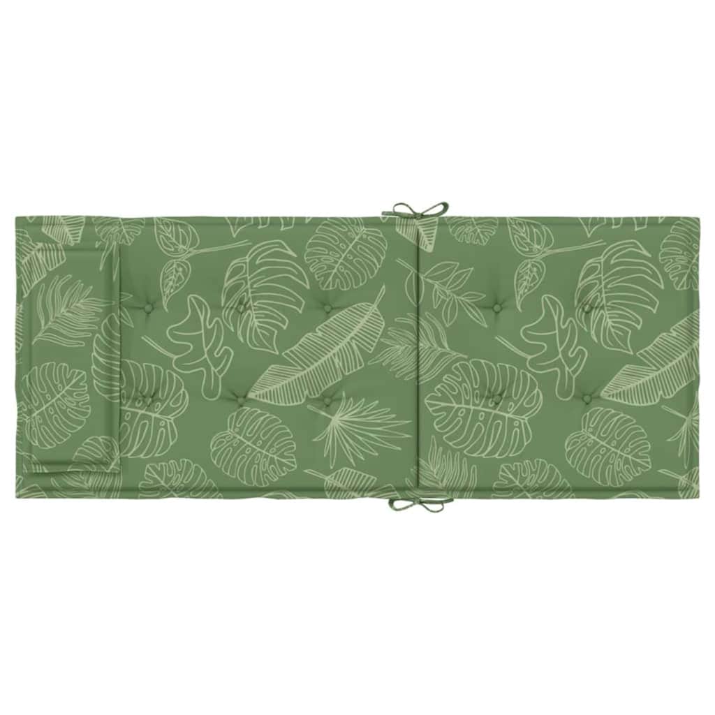 Stoelkussens 4 st hoge rug bladpatroon oxford stof is nu te koop bij PeponiXL, paradijselijk wonen!