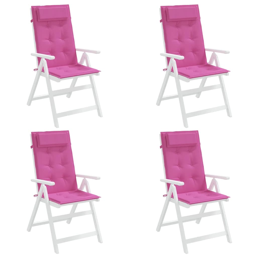 Stoelkussens 4 st hoge rug oxford stof roze is nu te koop bij PeponiXL, paradijselijk wonen!