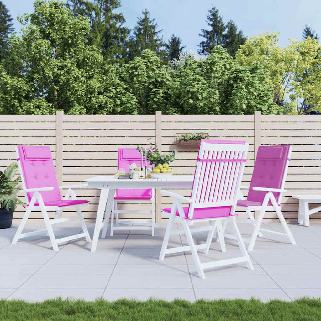 Stoelkussens 4 st hoge rug oxford stof roze is nu te koop bij PeponiXL, paradijselijk wonen!