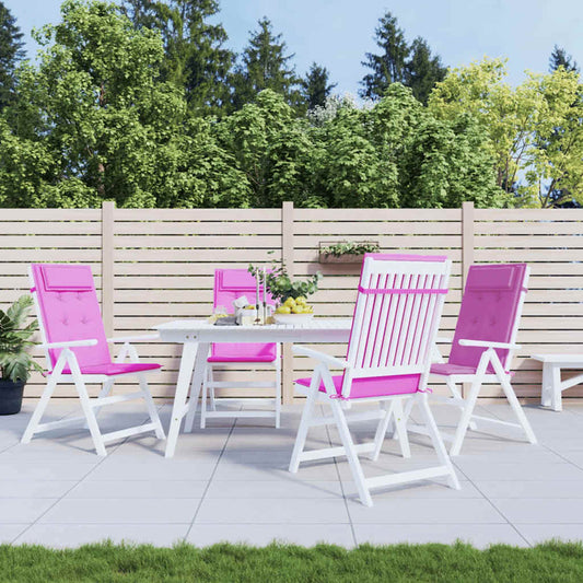 Stoelkussens 4 st hoge rug oxford stof roze is nu te koop bij PeponiXL, paradijselijk wonen!