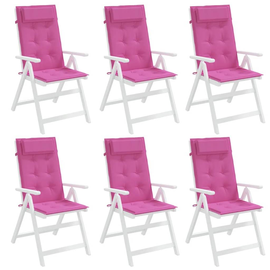 Stoelkussens 6 st hoge rug oxford stof roze is nu te koop bij PeponiXL, paradijselijk wonen!