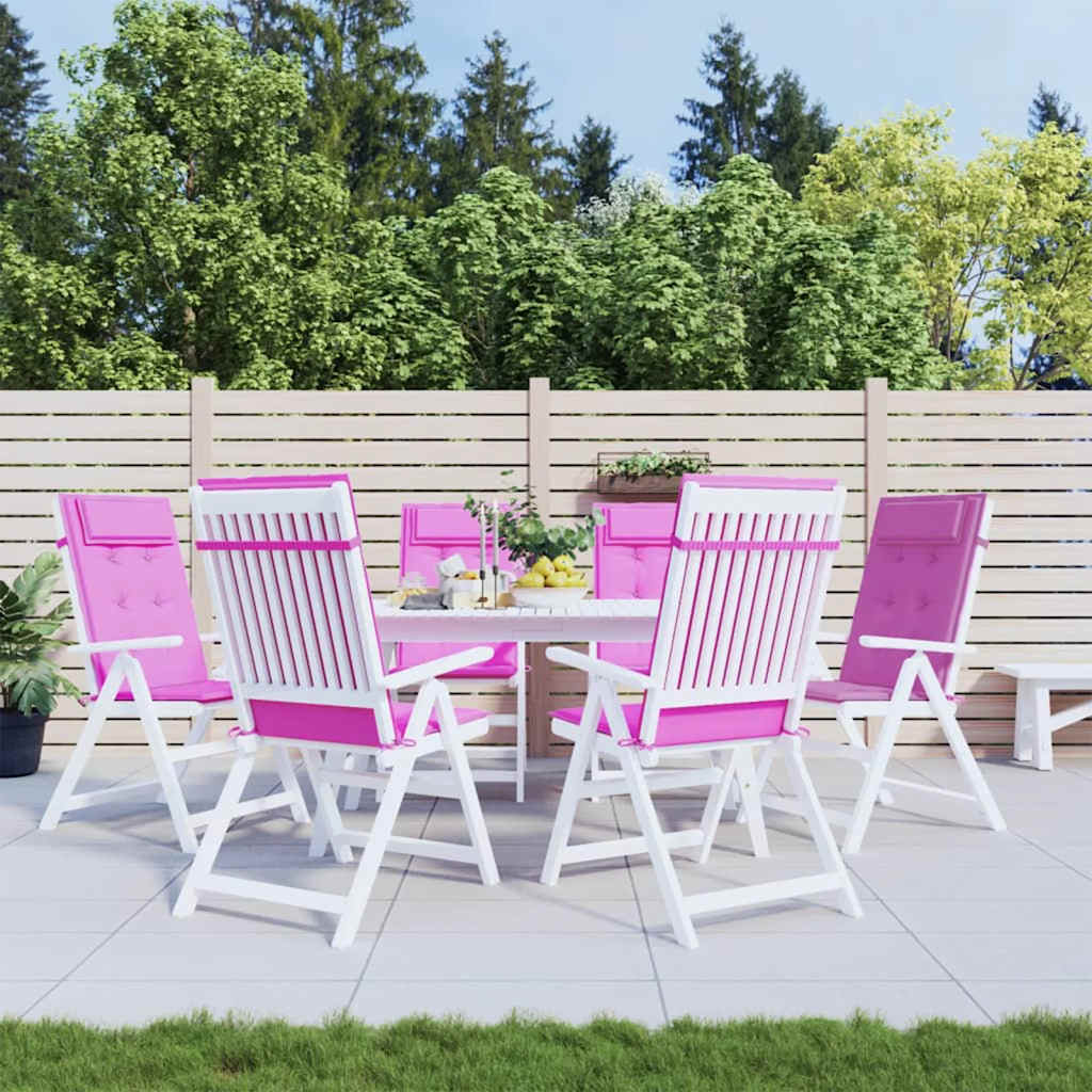 Stoelkussens 6 st hoge rug oxford stof roze is nu te koop bij PeponiXL, paradijselijk wonen!