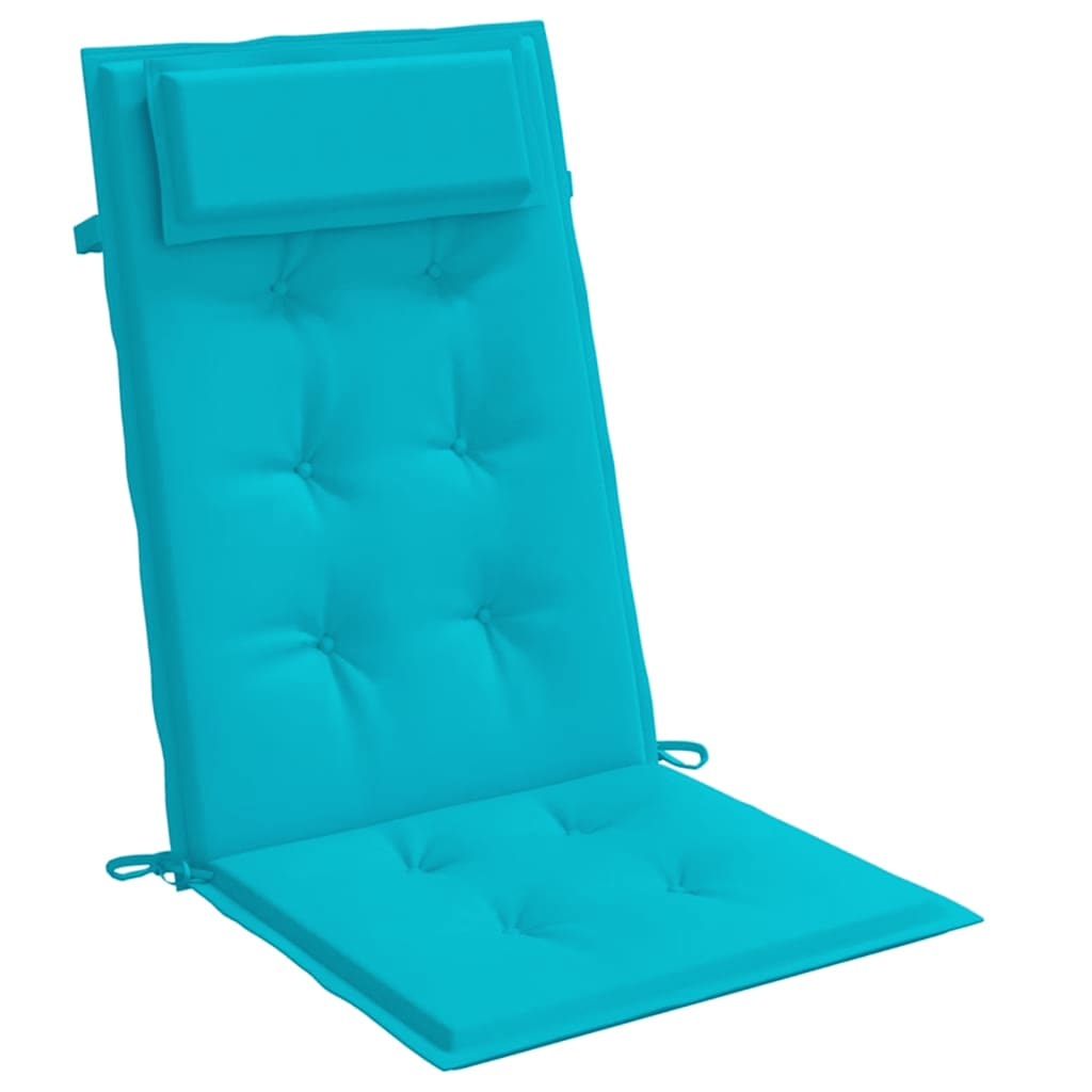 Stoelkussens 4 st hoge rug oxford stof turquoise is nu te koop bij PeponiXL, paradijselijk wonen!