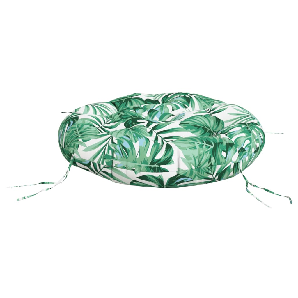 Zitkussen rond bladpatroon Ø 60x11 cm oxford stof is nu te koop bij PeponiXL, paradijselijk wonen!