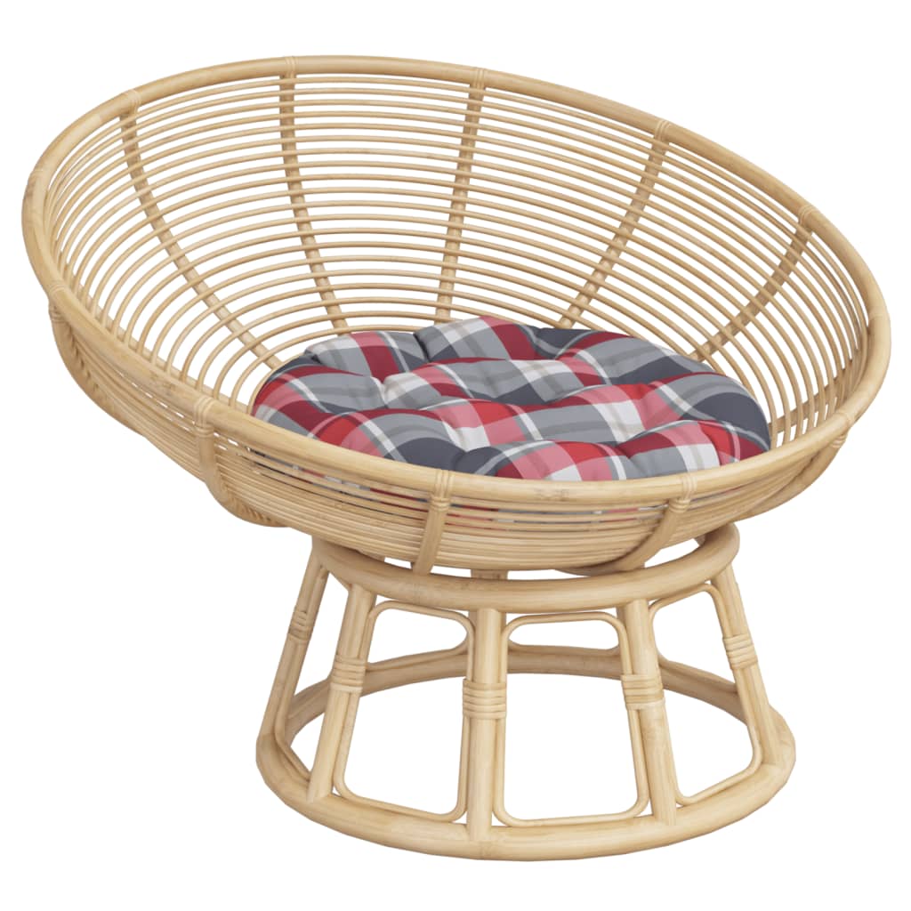 Zitkussen rond ruitpatroon Ø 60x11 cm oxford stof rood is nu te koop bij PeponiXL, paradijselijk wonen!