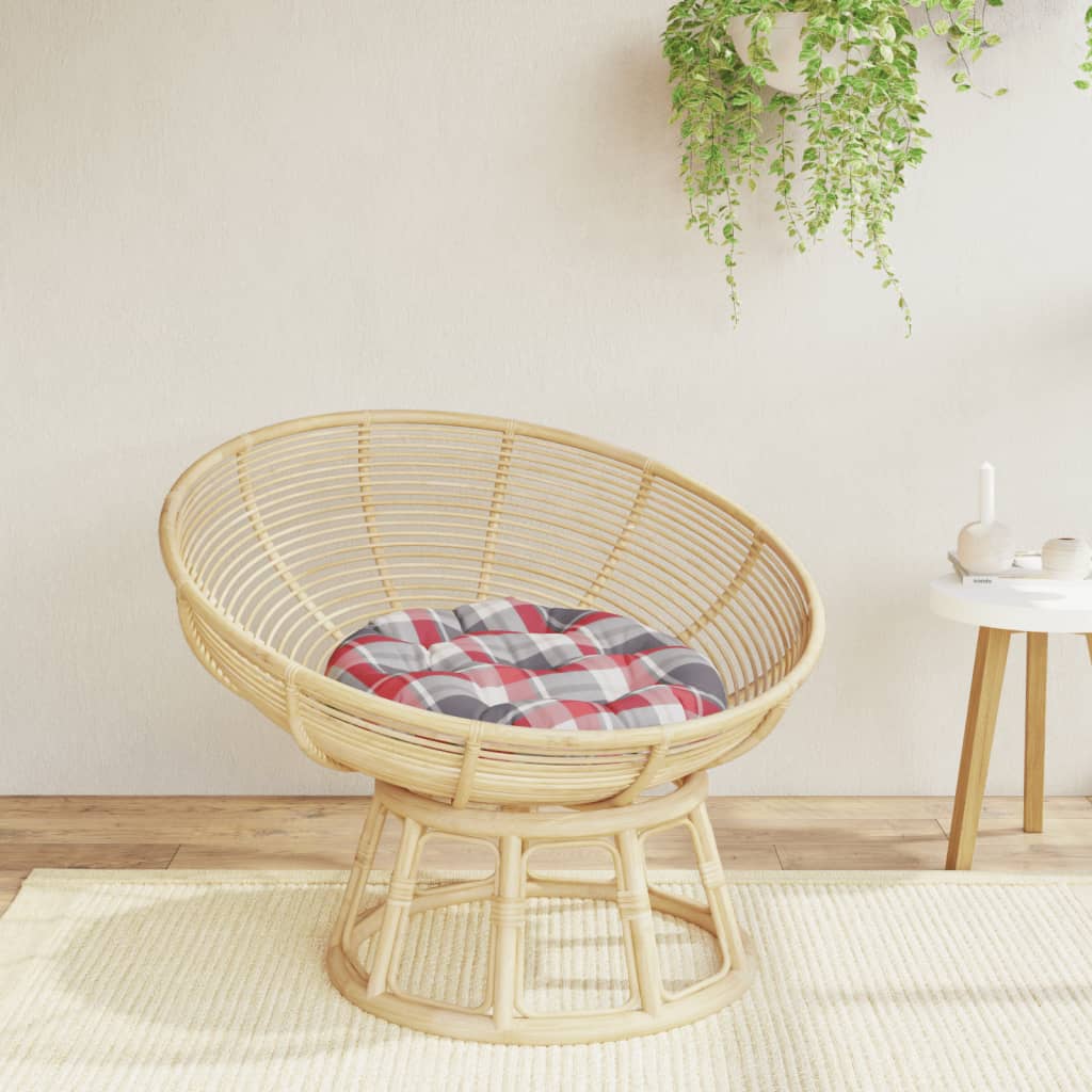 Zitkussen rond ruitpatroon Ø 60x11 cm oxford stof rood is nu te koop bij PeponiXL, paradijselijk wonen!