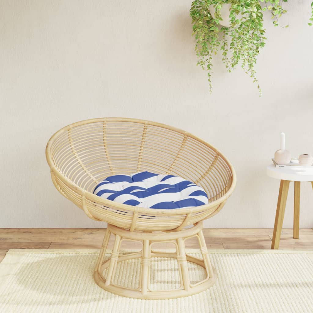 Zitkussen rond gestreept Ø 60x11 cm oxford stof blauw wit is nu te koop bij PeponiXL, paradijselijk wonen!