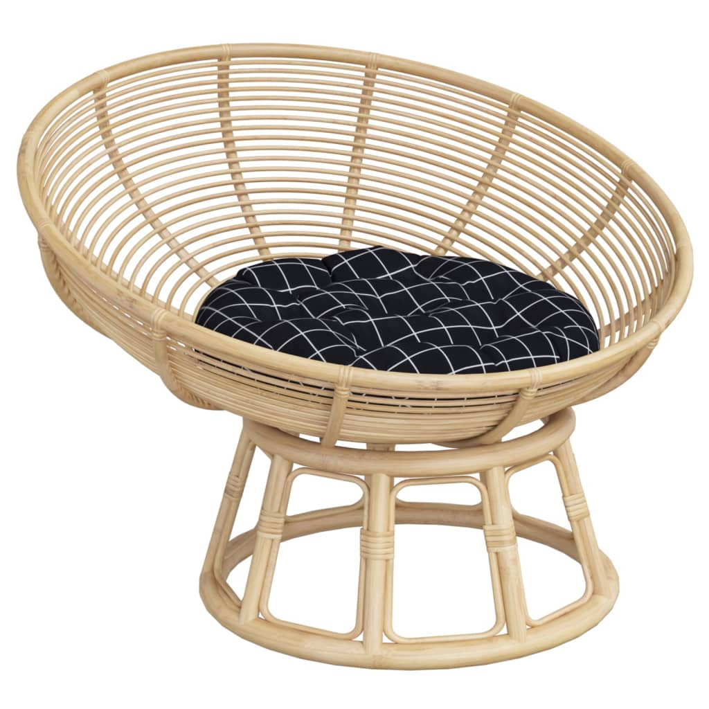 Zitkussen rond ruitpatroon Ø 60x11 cm oxford stof zwart is nu te koop bij PeponiXL, paradijselijk wonen!