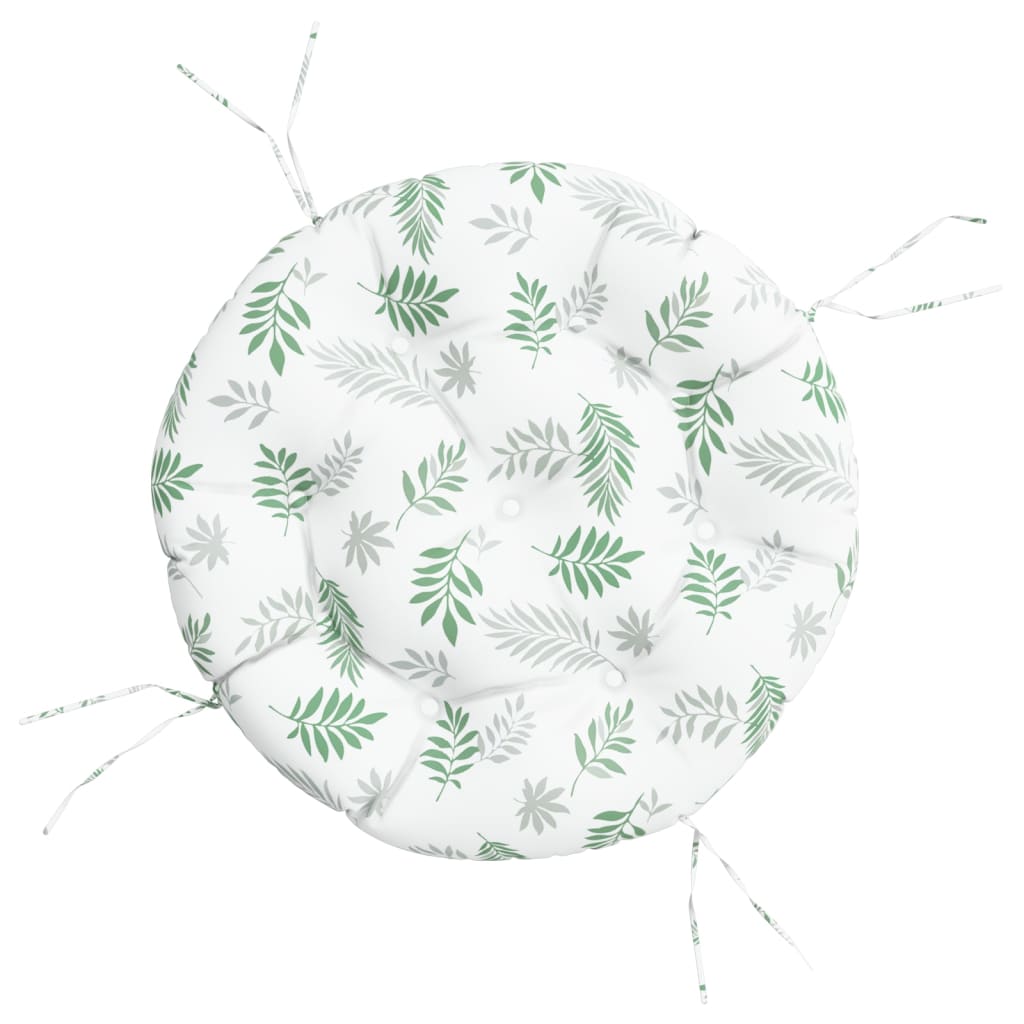 Zitkussen rond bladpatroon Ø 60x11 cm oxford stof is nu te koop bij PeponiXL, paradijselijk wonen!