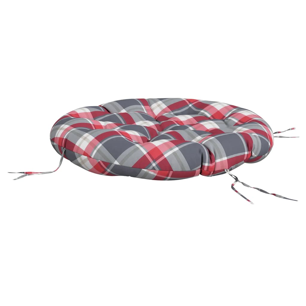 Zitkussen rond ruitpatroon Ø 100x11 cm oxford stof rood is nu te koop bij PeponiXL, paradijselijk wonen!