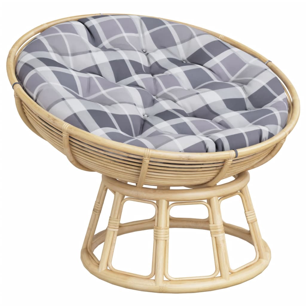 Zitkussen rond ruitpatroon Ø 100x11 cm oxford stof grijs is nu te koop bij PeponiXL, paradijselijk wonen!