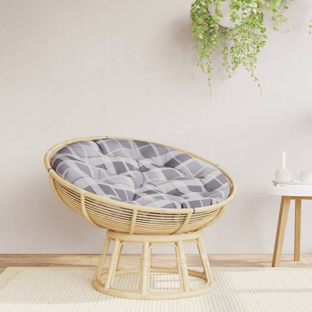 Zitkussen rond ruitpatroon Ø 100x11 cm oxford stof grijs is nu te koop bij PeponiXL, paradijselijk wonen!