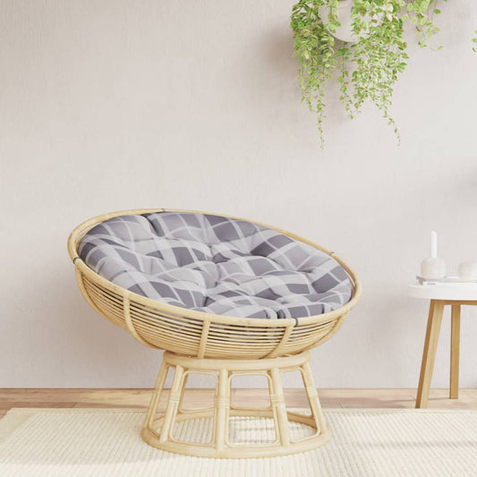 Zitkussen rond ruitpatroon Ø 100x11 cm oxford stof grijs is nu te koop bij PeponiXL, paradijselijk wonen!