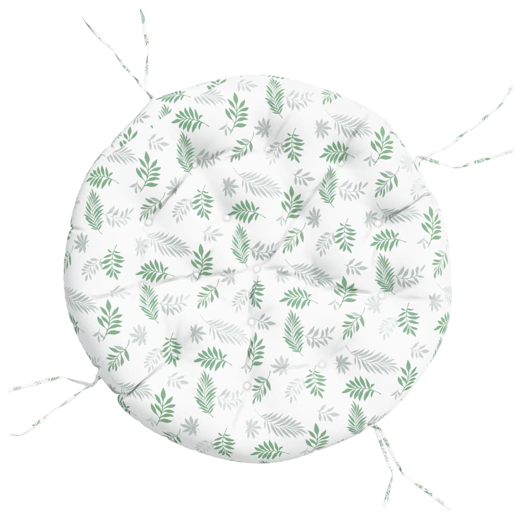 Zitkussen rond bladpatroon Ø 100x11 cm oxford stof is nu te koop bij PeponiXL, paradijselijk wonen!