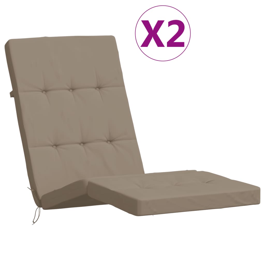 Terrasstoelkussens 2 st oxford stof taupe is nu te koop bij PeponiXL, paradijselijk wonen!