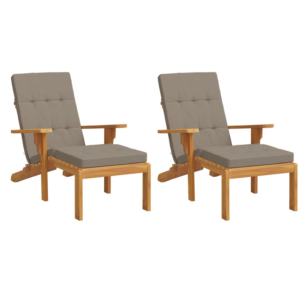 Terrasstoelkussens 2 st oxford stof taupe is nu te koop bij PeponiXL, paradijselijk wonen!