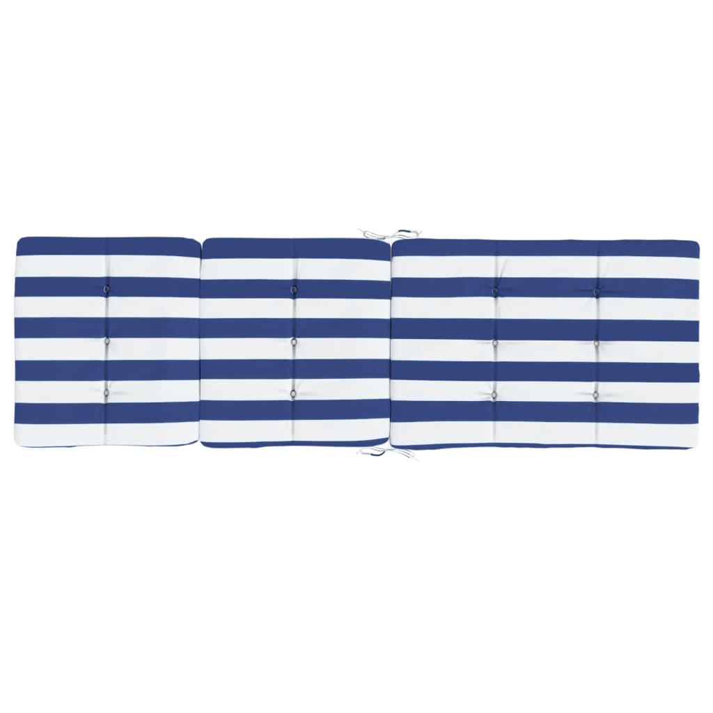 Terrasstoelkussens 2 st gestreept oxford stof wit en blauw is nu te koop bij PeponiXL, paradijselijk wonen!