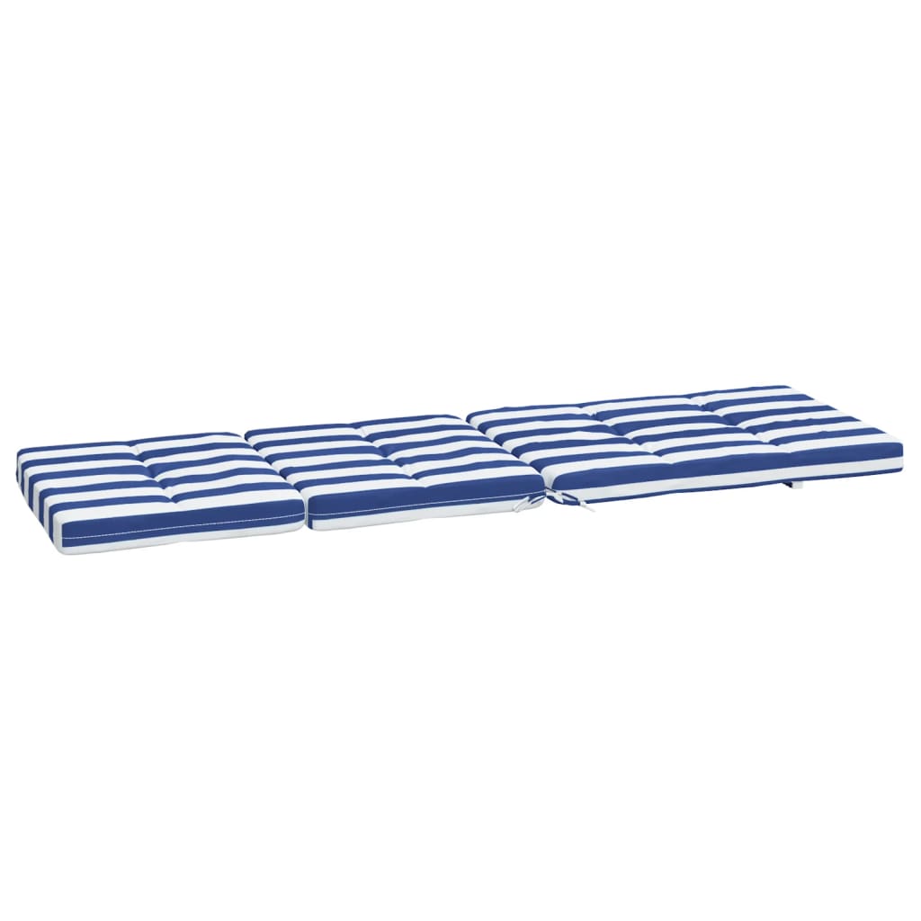 Terrasstoelkussens 2 st gestreept oxford stof wit en blauw is nu te koop bij PeponiXL, paradijselijk wonen!