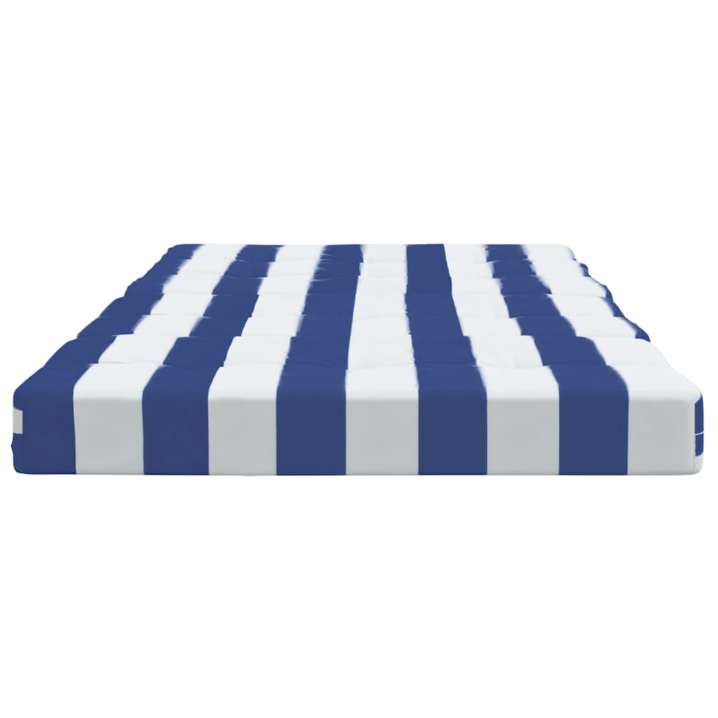 Terrasstoelkussens 2 st gestreept oxford stof wit en blauw is nu te koop bij PeponiXL, paradijselijk wonen!