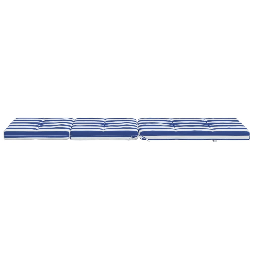 Terrasstoelkussens 2 st gestreept oxford stof wit en blauw is nu te koop bij PeponiXL, paradijselijk wonen!