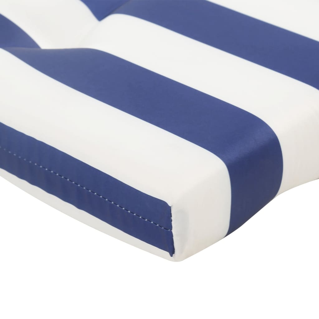 Terrasstoelkussens 2 st gestreept oxford stof wit en blauw is nu te koop bij PeponiXL, paradijselijk wonen!