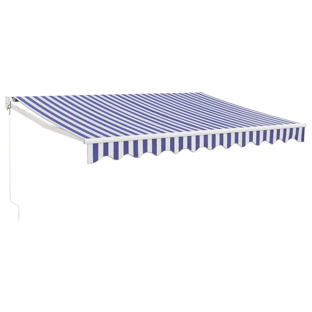 Luifel uittrekbaar 3x2,5 m stof en aluminium blauw en wit is nu te koop bij PeponiXL, paradijselijk wonen!