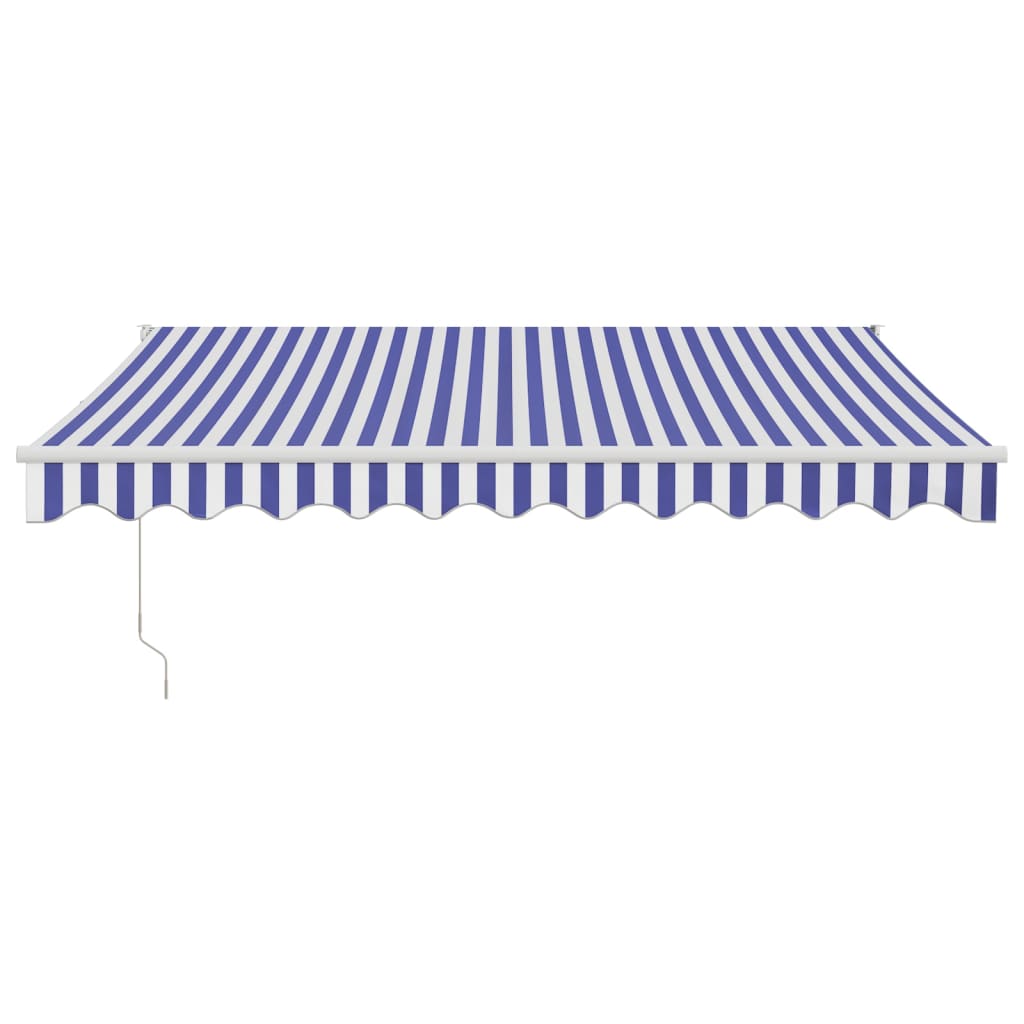 Luifel uittrekbaar 3x2,5 m stof en aluminium blauw en wit is nu te koop bij PeponiXL, paradijselijk wonen!