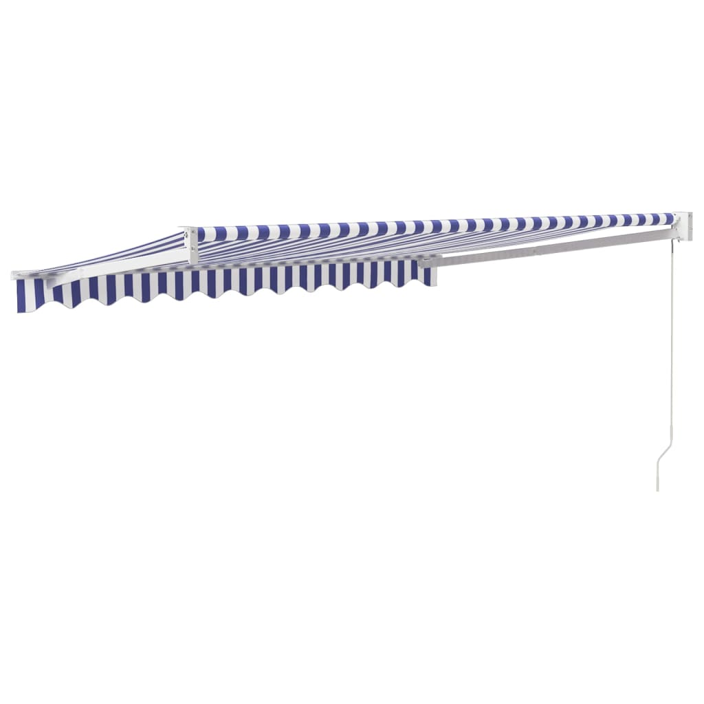 Luifel uittrekbaar 3x2,5 m stof en aluminium blauw en wit is nu te koop bij PeponiXL, paradijselijk wonen!
